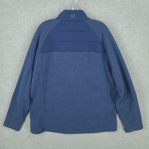 Vineyard Vines Jacket Mens Xl Blue 1/4 Zip Long Sleeve Puffer - Picture 5 of 8